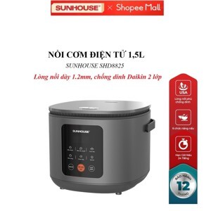 Nồi cơm điện tử Sunhouse SHD8825, 1.5 lít