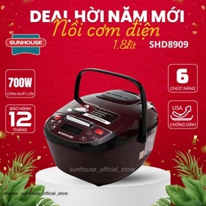 Nồi cơm điện tử Sunhouse SHD8909 - 1.8L
