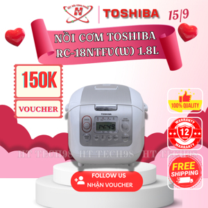 Nồi cơm điện Toshiba RC-10NMF (RC10NMF) - Nồi điện tử, 1.0 lít