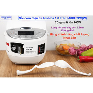 Nồi cơm điện tử Toshiba RC-18DH2PV(W) - 1.8 lít