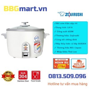 Nồi cơm điện Zojirushi NH-SQ18WB (NH-SQ18-TK) - Nồi cơ, 1.8 lít, 600W