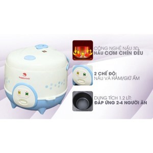 Nồi cơm điện Happy Cook HC120 (HC-120/ HC-120-R) - Nồi cơ, 1.2 lít