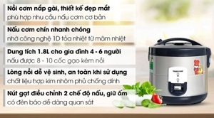 Nồi cơm nắp gài Happycook HCJ-180V - 1.8 lít