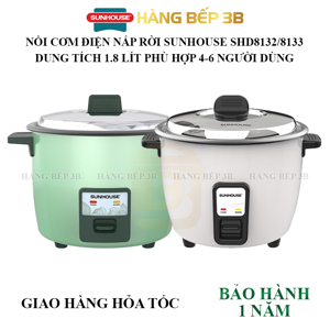 Nồi cơm nắp rời Sunhouse SHD8132