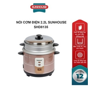 Nồi cơm nắp rời Sunhouse SHD8135 - 2.2 lít