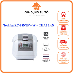 Nồi cơm Toshiba RC-18NTF điện tử 1.8 lít - Chính hãng 2021