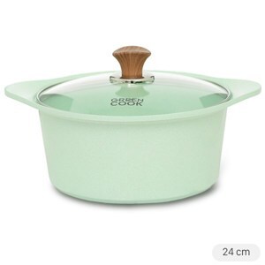 Nồi đúc đáy từ men đá xanh ngọc 24 cm Green Cook GCS05-24IH công nghệ Hàn Quốc