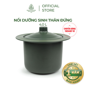 Nồi dưỡng sinh thân đứng 4.0 L + nắp núm liền (bếp từ)