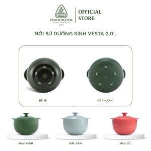 Nồi dưỡng sinh Vesta 2.0L + nắp (bếp từ)  Healthycook