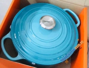 Nồi Gang LeCreuset Màu Xanh Caribbean 24cm