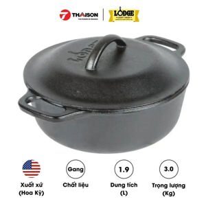 Nồi gang Lodge 21.5cm - dung tích 1.9 lít