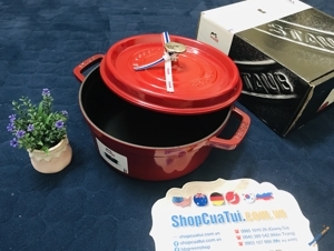 Nồi gang Staub - 24cm, Màu đỏ cherry