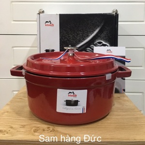 Nồi gang Staub - 24cm, Màu đỏ cherry