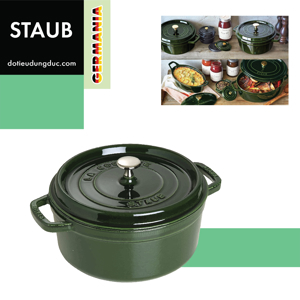 Nồi gang Staub Cocotte basil 22cm