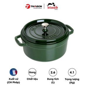 Nồi gang Staub Cocotte basil 22cm