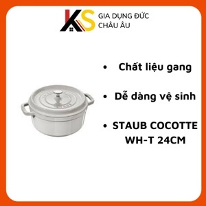 Nồi gang tròn  Staub Cocotte Wh-T 24cm