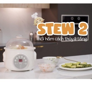 Nồi hầm cách thuỷ thông minh 2 tầng Fatzbaby 1 lít STEW 2 FB9110ZT