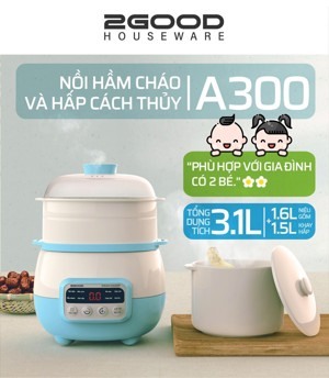 Nồi hầm chậm cách thủy 2Good A300 3,1L