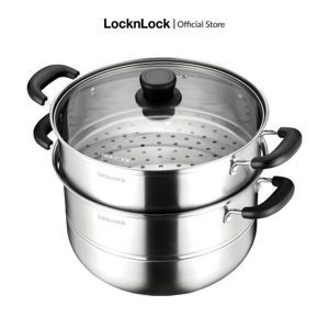 Nồi hấp 2 tầng Lock&Lock bằng inox LLH1282 - 28CM