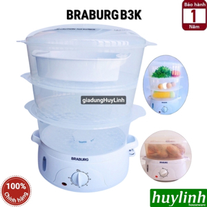 Nồi hấp điện 3 tầng Braburg B3L