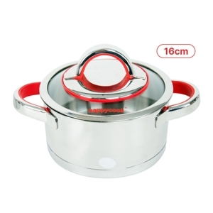 Nồi inox 3 đáy 16 cm Happycook HC-16AR