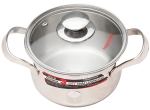 Nồi inox 3 đáy 16cm Happycook N16-NMG