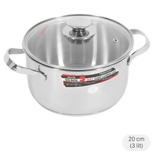 Nồi inox 3 đáy 20cm Happycook N20-NMG