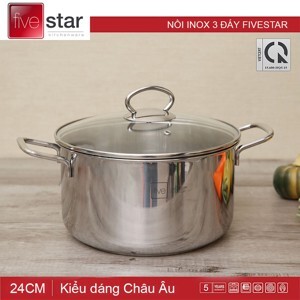 Nồi inox 3 đáy Fivestar FSN 24IN1 - 24cm