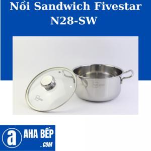 Nồi inox 3 đáy nắp inox Fivestar 28cm N28-SW