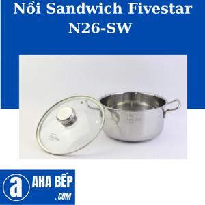 Nồi inox 3 đáy nắp inox Fivestar 26cm N26-SW