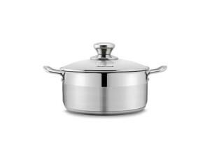 Nồi inox 3 đáy nắp kiếng 20cm Smartcook SM2401MN