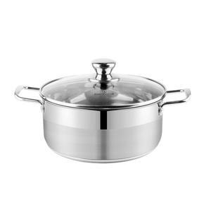 Nồi inox 3 đáy nắp kiếng 24 cm Smartcook SM2402MN