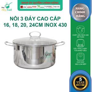 Nồi inox 3 đáy nắp kiếng Fivestar FSN 28IN1 - 28cm