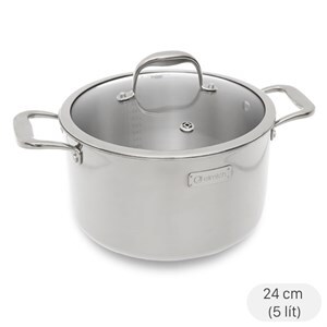 Nồi Inox 3 lớp cao cấp đáy liền Tri-max XS EL-3748 size 24cm