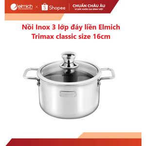 Nồi Inox 3 lớp đáy liền Elmich Trimax Classic 2405OL size 16cm