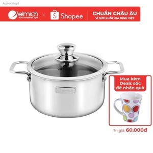 Nồi inox 3 lớp đáy liền Elmich Trimax Classic 2406OL size 18cm