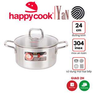 Nồi inox 3 lớp Happy Cook Alvar N24-ALVG - 24cm