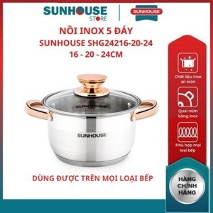 Nồi inox 5 đáy Sunhouse SHG24224 24 cm