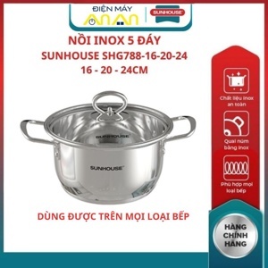 Nồi inox 5 đáy Sunhouse SHG788 20cm