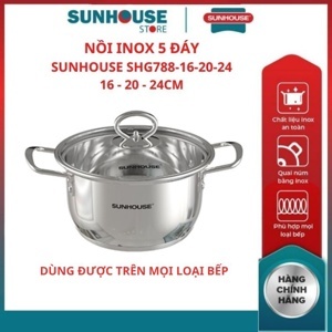 Nồi inox 5 đáy Sunhouse SHG788 20cm