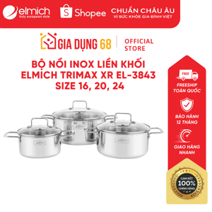 Nồi inox liền khối Elmich Trimax XR EL-3843