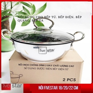 Nồi kho cá 3 đáy chống dính Fivestar 20cm FSN20IN005