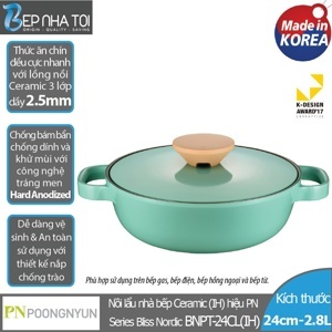 Nồi lẩu Ceramic Hard Anodized Poongnyun BNPT-24CL