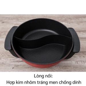 Nồi lẩu điện 2 ngăn 32cm KWT-8805