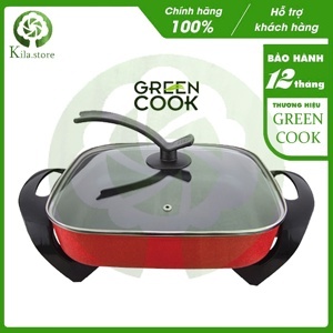 Nồi lẩu điện vuông chống dính 5Lit GreenCook GCEH30