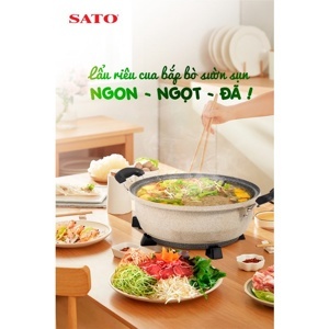 Nồi lẩu đúc tròn Sato 50NL52 - 5.0L