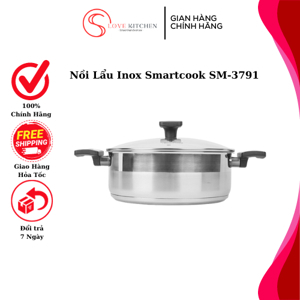 Nồi lẩu inox Smartcook SM-3791 size 26cm