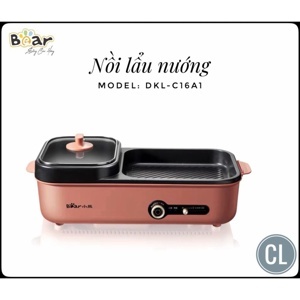 Nồi lẩu nướng 2 ngăn Bear DKL-C16A1