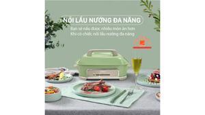 Nồi lẩu nướng Đa năng Gevi (3 Khay - 1400W)