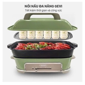 Nồi lẩu nướng Đa năng Gevi (3 Khay - 1400W)
